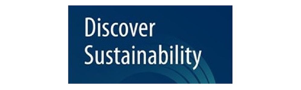 In weißer Schrift steht: "Discover Sustainability", auf blauem Grund.
